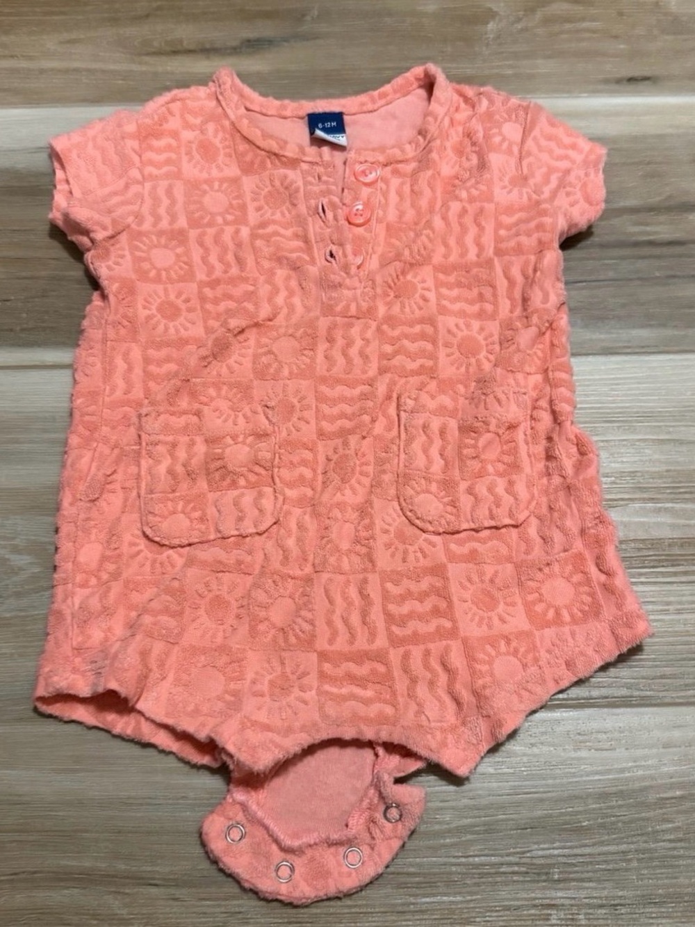Old navy orange terry romper